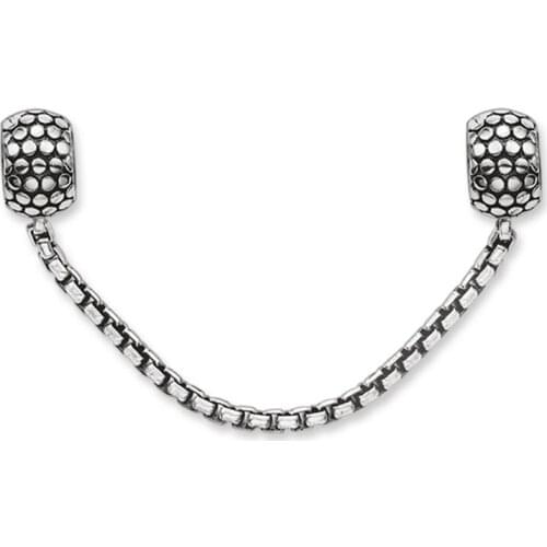 Most Fashion Karma Beads Safety Chain Fit Necklace Bracelet, 925 Sterling Silver DIY Beads Accessories Jewelry for Women Men