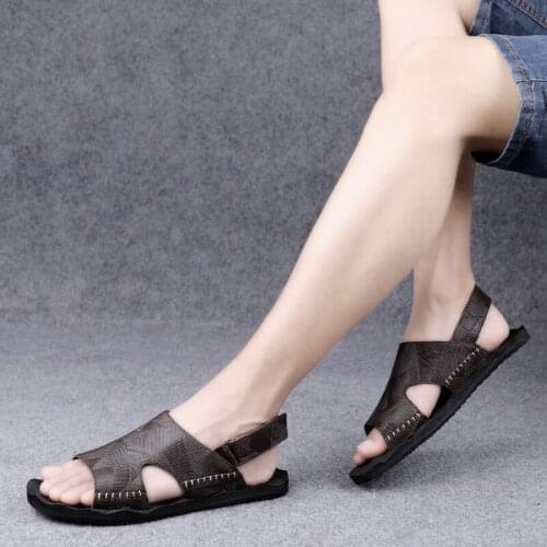 Sandalias De Cuero Para Hombre Sandale Homme Ete Summer Sandals Men Leather Big Size Man 2019 Sandalen Heren Sandalet Erkek