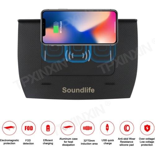 TPXINXIN Qi Car wireless charger for Honda Civic 2016 Intelligent Infrared Fast Wireless Sensitive Charging Phone Holder