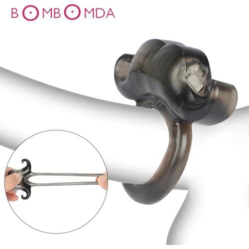 Vibrator Penis Ring Lasting Penis Trainer Delay Ejaculation Cock Rings Vibrating G Spot Stimulation Adults Sex Toys for Men Male