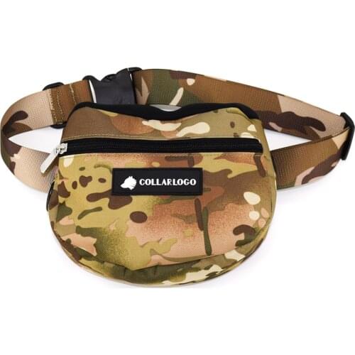 Waterproof Camouflage Oxford Fabric Dog Treat Pouch Handy Pet Training Waist Bag Auto Closing Portable with Adjustable Belt