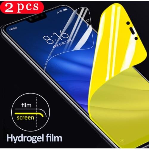 2Pcs soft full cover for huawei y5 lite y6 y7 prime pro 2019 2018 hydrogel film phone screen protector Not Glass protective film