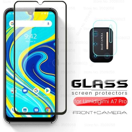 Camera lens protectors for umidigi a7 pro protective glass on umi a 7 pro a7pro umidigia7pro 6.3'' smartphone screen film cover