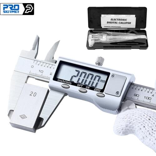 0-150mm Vernier Caliper Stainless Steel/Plastic LCD Digital Caliper 6 inch Instrument Depth Measuring Tools by PROSTORMER