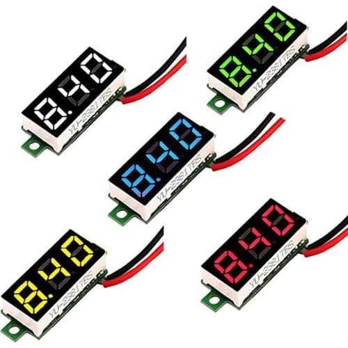 0.28 inch DC 32V Dual LED Digital Voltmeter Ammeter Voltage AMP Power Two-wire Digital Display DC Voltmeter Adjustable