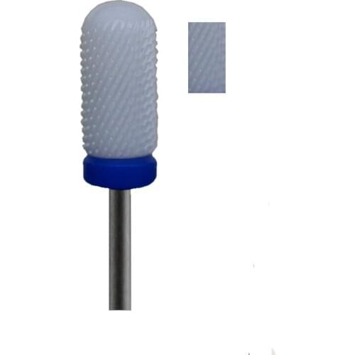 1pcs White Ceramic Nail Drill Bit - Smooth Top Bit -M