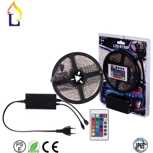 10 Pack LED Strip Light, 500cm SMD 5050 RGB&Single Color Changing Flexible 300 LEDs Strip Light with DC 12V 5A Power Adapter