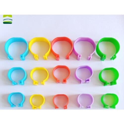 100pcs 16mm 20mm 25mm Poultry Feet Ring Open-type buckle breeding chicken duck goose laser engraving foot ring chicken product