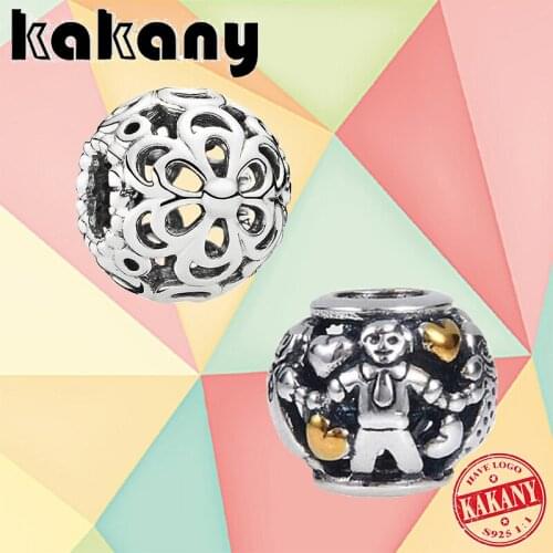 2021 New 100% 925 Silver Hollow Floral Ornament, The Eternal Charm Of The Family, Suitable For Original Bracelet Diy Jewelry