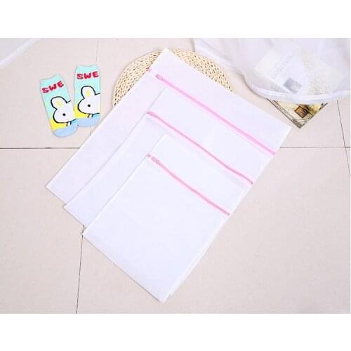 50Sets (3pcs/set) Clothes Washing Machine Laundry Bra Aid Lingerie Mesh Net Wash Bag Basket S/M/L
