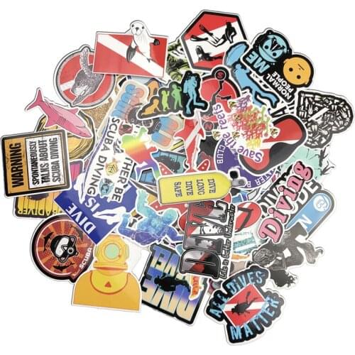 60PCS Diving extreme sports Stickers Sets Cartoon Anime Sticker For Laptop Fridge Phone Guitar Super Hero Stickers Pack