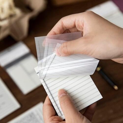 60PCS Creative Daily Schedule Memo Pad To Do List Transparent Waterproof Sticky Notes Planner Office School Supplies Stationery
