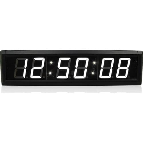 Large 2.3 inches LED digital wall clock 12/24 H time display clock for indoor use