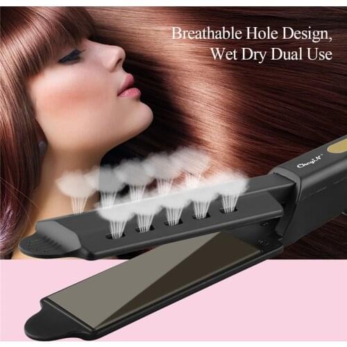 CkeyiN Professional Hair Straightener Wet Dry Straight Plate Flat Iron Fast Heating hair Styling Tools Hair Straightening Irons