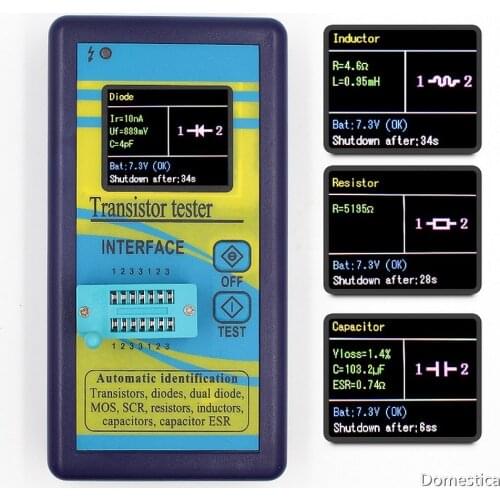 TFT Color Display Transistor Tester 128X160 Diode Thyristor Capacitance Resistance Inductance MOSFET ESR LCR Meter Multi-Purpose