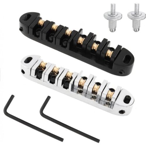 Electric Guitar Zinc Alloy Roller Bridge Locking Tune-O-Matic Tailpiece for LP Guitar
