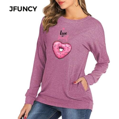 JFUNCY Long Sleeve Loose T Shirt Women 2020 Autumn Winter O Neck Plus Size Woman Tees Tops Casual Lady Pullover Female T-shirts