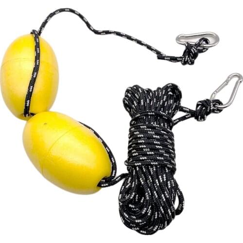 High Strength 9m Kayak Tow Rope Boating Floating Throw Anchor Line with Dual Floats End Clips Kayak Safety Gear Accessories
