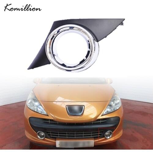 Car Front Left Right Fog Light Cover Chrome Fog Lamp Frame Grill Auto Accessories for Peugeot 207 Sport 2006 2007 2008 2009