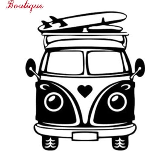 Summer beach campers travel surfing skateboard car stickers, covered with scratch fashion PVC windshield decoration, sunscreen w