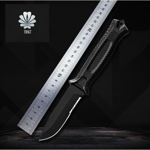 HOT ! 1500 Fixed Blade Knife 12c27 Steel Blade Fiberglass Handle ABS + Nylon Sheath ,Hunting Knife Survival Camping Outdoor Tool