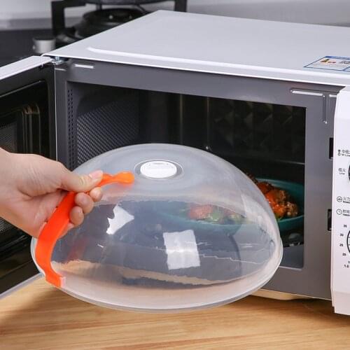 Reusable Microwave Food Anti-Sputtering Cover With Handle Eco Lids Food Covers For Kitchen Heat Resistant Lid for Microwave Food