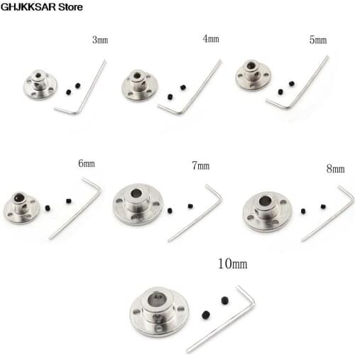 3/4/5/6/7/8/10mm R11 Rigid Flange Coupling Iron Motor Guide Shaft Coupler Motor Connector Set Power Hardware Transmission Parts
