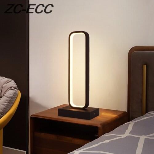 ZC-ECC Nordic simple table lamp post-modern creative bedroom bedside personality living room study table lamp Free Shipping