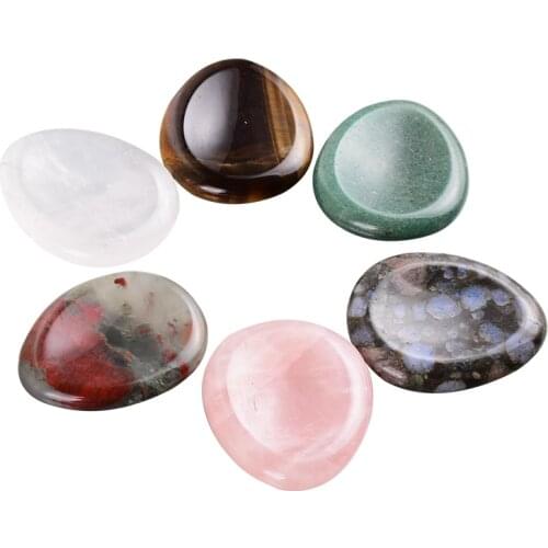 Wholesale Worry Stone 45*37MM Natural Tumbled Palm Stones Chakra Tool Thumb-Stone Reiki Healing Feng Shui Decor Home accessories