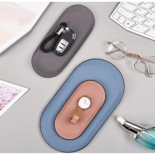 Stainless Steel Towel Oval Tray Tea Dish Solid Color Durable Fruit Plate Cosmetics Jewelry Organizer High Quality