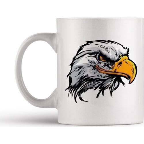 Personalized Eagle Head Porcelain Mug Coffee And Tea Cup Professional Design Gifts