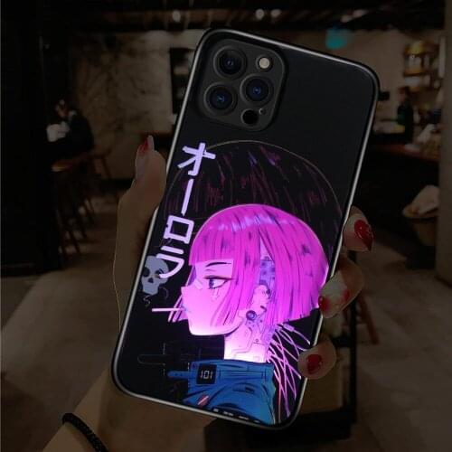 Suitable for Iphone Luminous Phone Shell Smart Voice Control Call Flash IPhone11 Liquid Shell Anti-fall XS Protective Cover