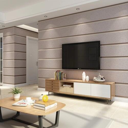 Beibehang Stripe non-woven deerskin wallpaper bedroom living room TV background wall paper modern minimalist papel de parede