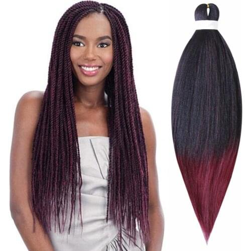 Pre-Stretched Braiding Hair Professional Soft Knotless Prestretched Xpression Braiding Hair For Box Braids Hair Perm Yak