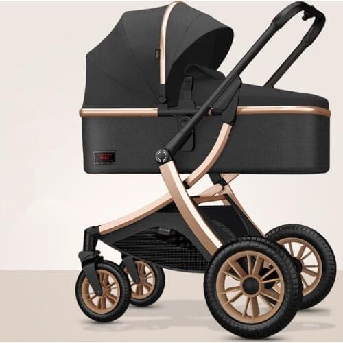 Adjustable Lightweight Luxury Baby Stroller 3 in 1 Portable High Landscape Reversible Stroller Hot Mom Pink Stroller Travel Pram