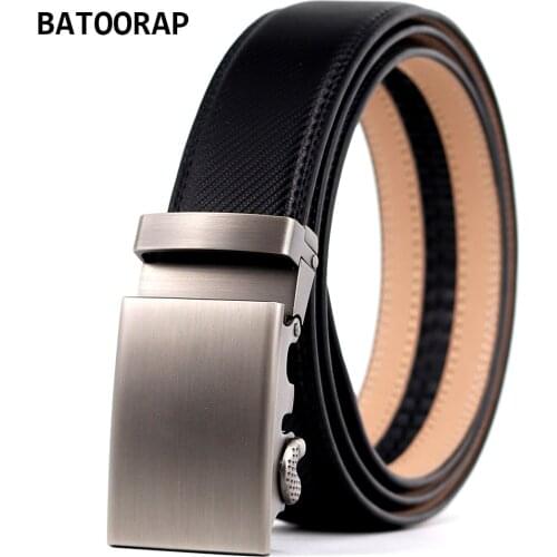 2021 Mens Belt Leather Black Auto Buckle Cowhide Formal Wasit Strap Male High Quality Ratchet Belt Business Styles 110-130 cm