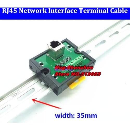 RJ45-M1-D RJ45 Terminal block RJ45 network interface adapter cable terminals / BRK8P8CSJ Terminal plate without Din Rail -20pcs