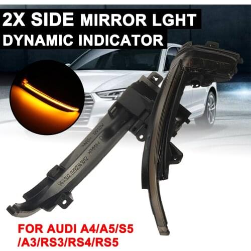 LED Car Daytime Fog Day Running Light Rearview Mirror Dynamic Strobe Strip Turn Lamp For Audi A4 S4 B8.5 8K,A5 S5 B8.5 8T
