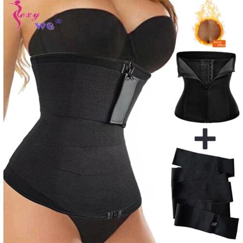SEXYWG Waist Trainer Shapewear Fitness Belt Women Slimming Tummy Wrap Trimmer Belts Body Shaper Weight Loss Girdle Control Strap