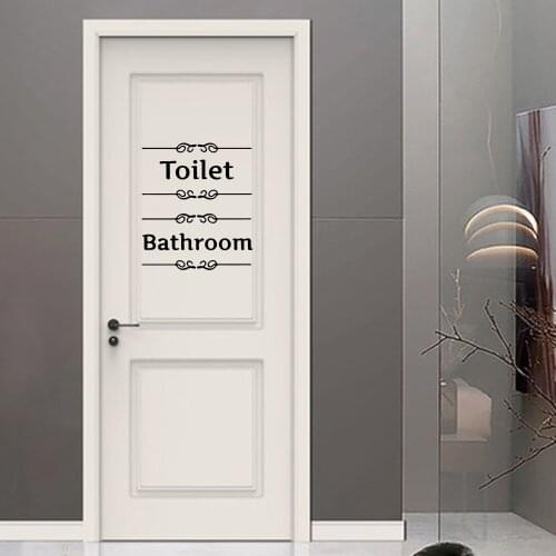 Creativity Toilet And Bathroom Door Sticker Home Decorations Accessories Decal Toilet Sticker Bathroom Decor Vinyl Art Decal