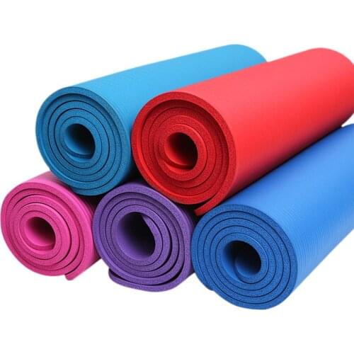 10MM Yoga Mats NBR Anti-slip Gym Home Fitness Exercise Yoga Pilates Beginner Environmental Fitness Gymnastics Mat Carpet Cushion