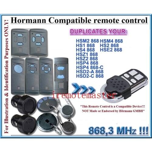 10pieces Hormann 868mhz remote control replacement