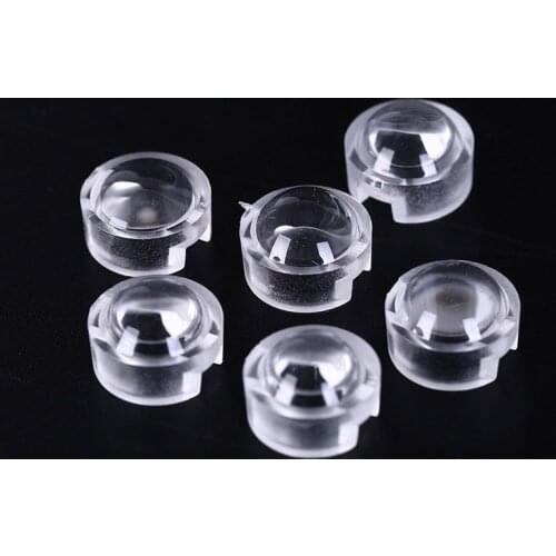 100pcs 13mm 1W 3W Mini LED Lens 30 45 60 90 100 120Degree for IR CCTV LED Convex Acrylic Lens With Holder Reflector Collimator