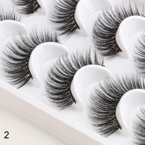 14 Pairs Faux Sable Hair Long Thick Eyelashes Extension Cosmetics Makeup Tool