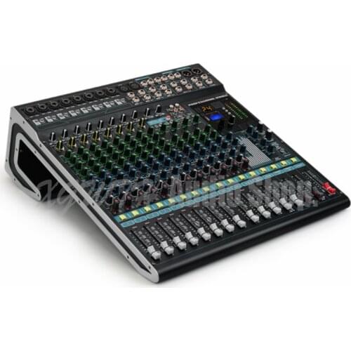 16-channel Professional Mixer with USB Bluetooth Stage Performance KTV Conference Reverb Effect
