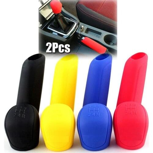 2 PCS Car Stalls Silicone Grips Handbrake Cover Car Pendant Stalls Cover For Ford Ecofriendly Odorless