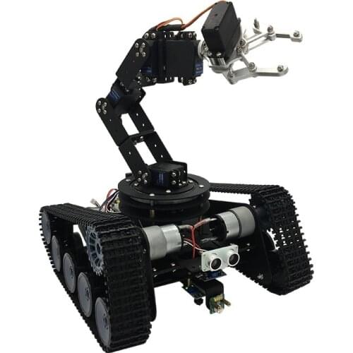 2018 Suooport PS2 Controller/App Control Open Source Robot Tank Car 6DOF Mechanical Arm Tracking Gripping