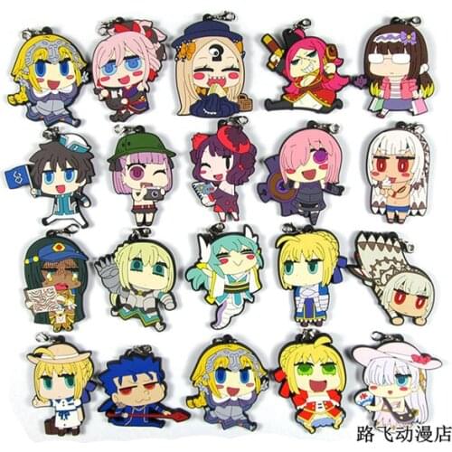 2019 New Arrival Fate/Grand Order/FGO Original Japanese anime figure rubber mobile phone charms/key chain/strap