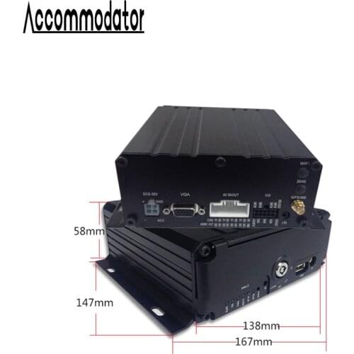 4 Channels AHD 1080P HDD SD Card GPS Vehicle Car Trailer Truck Taxi School Bus Mobile DVR