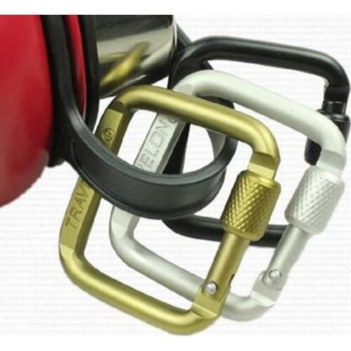 5pcs/lot Camping Keyring Snap Hook Outdoor Travel Kit 5cm Aluminum Carabiner D-Ring Key Chain Clip